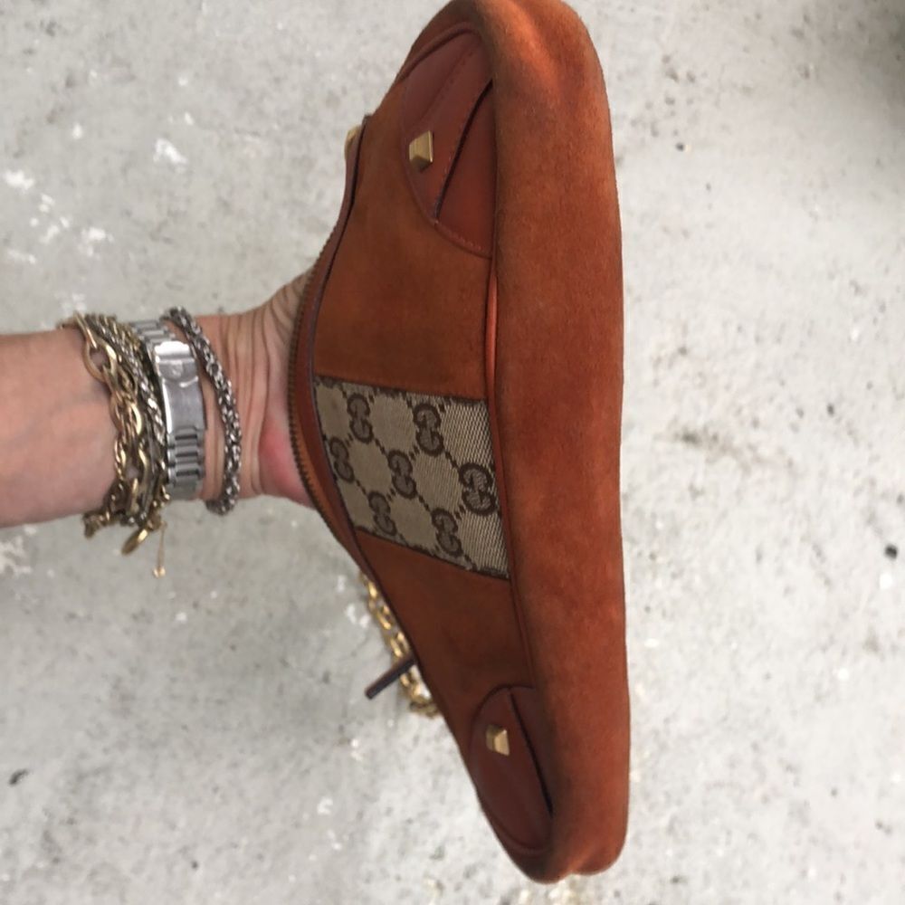 Gucci Small Suede n Leather bag - Picture 4 of 14
